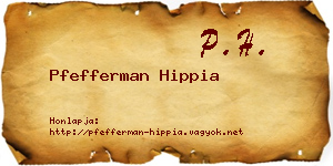 Pfefferman Hippia névjegykártya